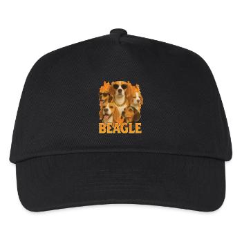 Beagle - Kinder Basecap - Schwarz - Vorne