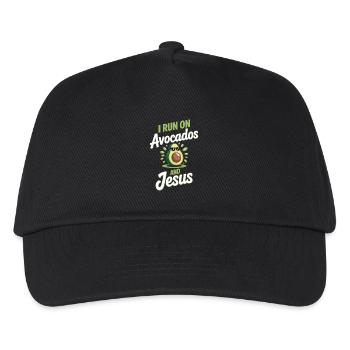 Coole Avocado für Christen - Kinder Basecap - Schwarz - Vorne