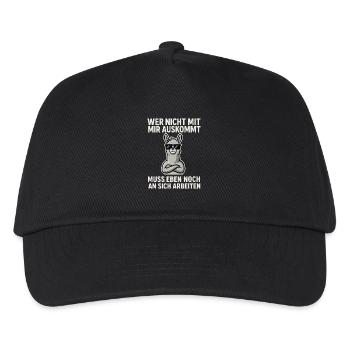 Confident Llama Saying - Kids’ Baseball Cap - black - Front