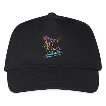 Snowboarder Snowboarding Snowboard - Kinder Basecap - Schwarz - Vorne