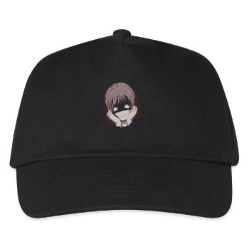 Düstere Anime Yandere – Creepy Cute Girl Design - Kinder Basecap - Schwarz - Vorne