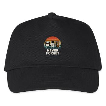 Never Forget – Retro Medien Design - Kinder Basecap - Schwarz - Vorne