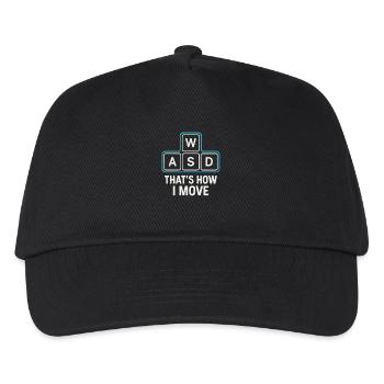 WASD – Gamer Move - Kids’ Baseball Cap - black - Front