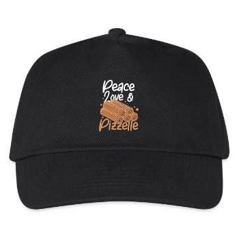 Gaufre Pizzelle - Gaufres italiennes - Casquette de baseball Enfant - noir - Devant
