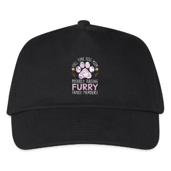 Pelzige Hunde Vollzeit-Hunde mama - Kinder Basecap - Schwarz - Vorne