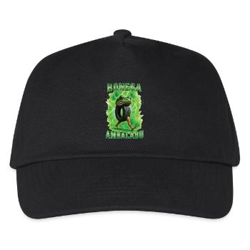 Frosch - Kinder Basecap - Schwarz - Vorne