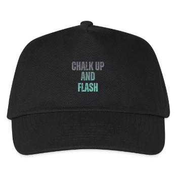 Boulderer Chalk Up and Flash Bouldering - Kids’ Baseball Cap - black - Front