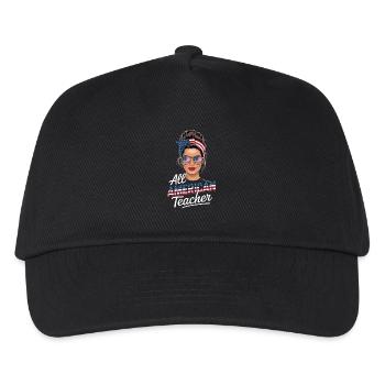 Proud American Teacher With Patriotic - Kids’ Baseball Cap - black - Front