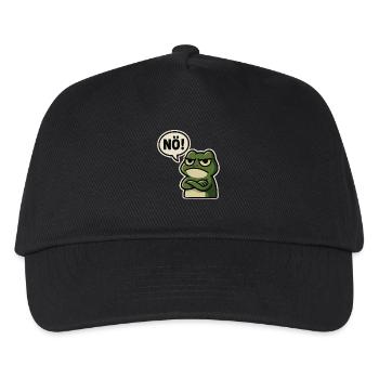 Nö Frosch – Genervt & Lustig - Kinder Basecap - Schwarz - Vorne