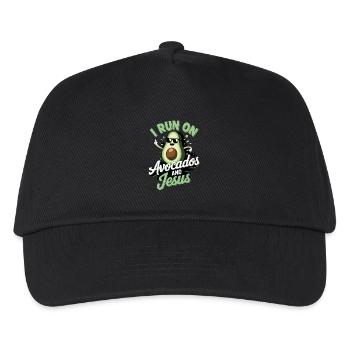 Coole Avocado für Christen - Kinder Basecap - Schwarz - Vorne