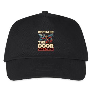 Skydiving Because The Door Was Open Parachutist - Kids’ Baseball Cap - black - Front