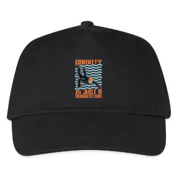Skydiving Gravity Is Just A Suggestion Parachuting - Kids’ Baseball Cap - black - Front