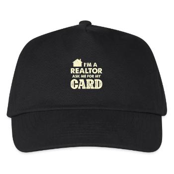 Ich Bin Makler Frag Mich Nach Meiner Karte - Kinder Basecap - Schwarz - Vorne