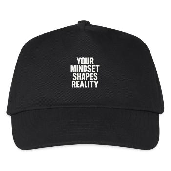 Dein Mindset Formt Die Realität - Kinder Basecap - Schwarz - Vorne