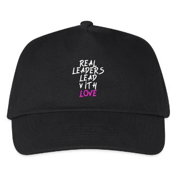 Real Leaders Lead With Love - Kids’ Baseball Cap - black - Front