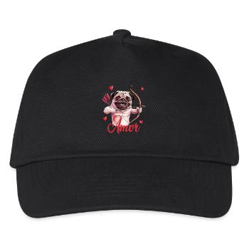 Funny Pug Cupid With Archer And - Kids’ Baseball Cap - black - Front