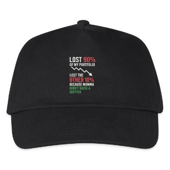 Trader boursier drôle de dicton : 90 % de perte - Casquette de baseball Enfant - noir - Devant