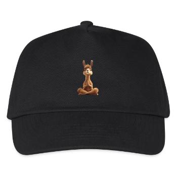 Meditating Lama for relaxation and relaxation - Kids’ Baseball Cap - black - Front