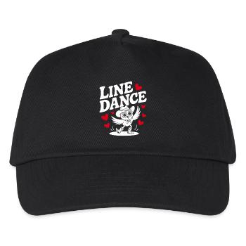 Line Dance Owl Funny Owl with Stetson and Boots - Kids’ Baseball Cap - black - Front