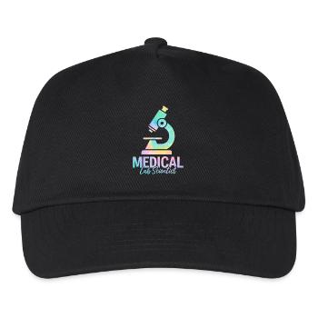 Medizinischer Laborwissenschaftler Tie Dye MLS Laborwissenschaftler - Kinder Basecap - Schwarz - Vorne