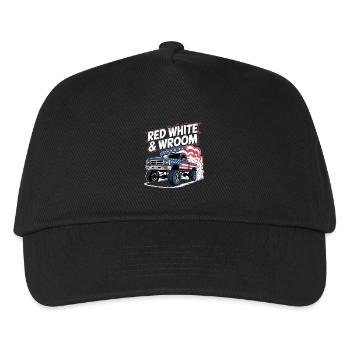 4. Juli Truck Bros Red White & Wroom - Kinder Basecap - Schwarz - Vorne