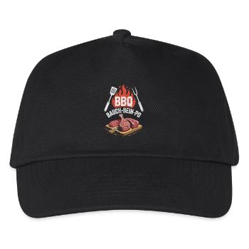 Bauch Bein PO Grill - Kinder Basecap - Schwarz - Vorne