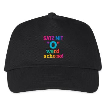 Satz mit O 2 - Kinder Basecap - Schwarz - Vorne