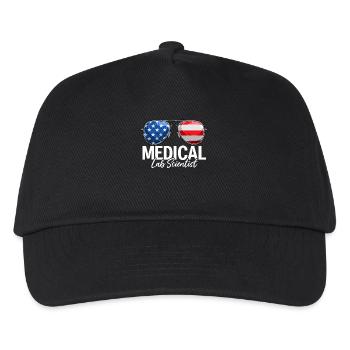 Medizinisches Labor Wissenschaftler USA Sonnenbrille MLS Labor - Kinder Basecap - Schwarz - Vorne