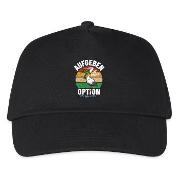 Frosch und Storch - Aufgeben ist keine Option - Kinder Basecap - Schwarz - Vorne