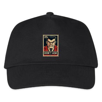 Angry Guy Stamp: Don't Ask - Kids’ Baseball Cap - black - Front