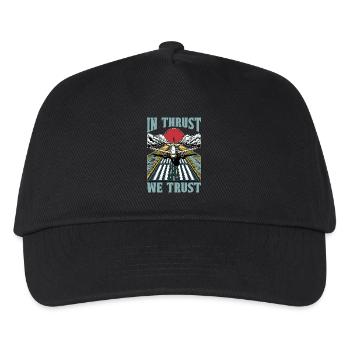 Flight Instructor In Thrust We Trust Pilot School - Kinder Basecap - Schwarz - Vorne