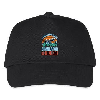 Flight Instructor I Paused My Flight Pilot School - Kids’ Baseball Cap - black - Front