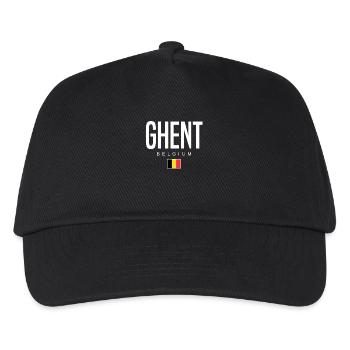 Gent Belgien - Kinder Basecap - Schwarz - Vorne