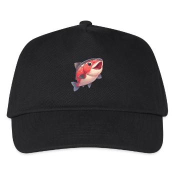 Lachse Lachs - Kinder Basecap - Schwarz - Vorne