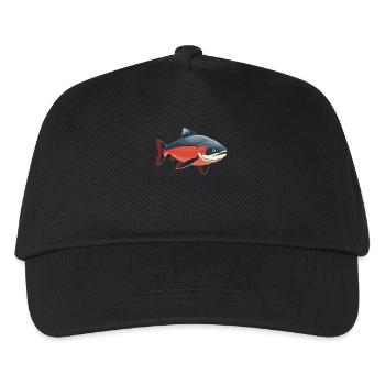Lachse Lachs - Kinder Basecap - Schwarz - Vorne