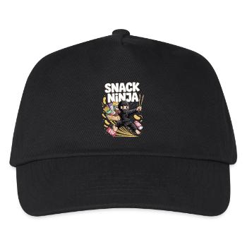 Snack Ninja – Angriff der Leckereien - Kinder Basecap - Schwarz - Vorne