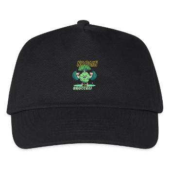 KEINE SCHMERZEN, KEIN BROKKOLI - Kinder Basecap - Schwarz - Vorne