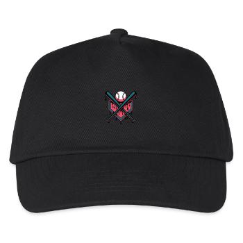 Baseball Baseball Bat - Kids’ Baseball Cap - black - Front