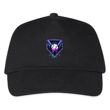 Baseball Baseball Bat - Kids’ Baseball Cap - black - Front