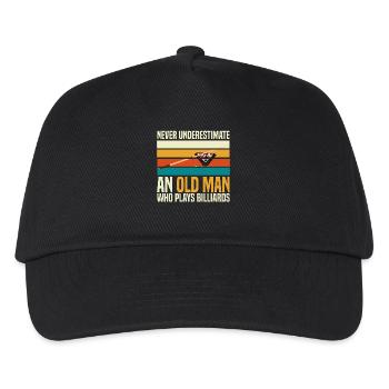 Never Underestimate An Old Man Billiards - Kids’ Baseball Cap - black - Front
