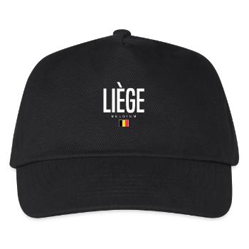 Liège Belgien - Kinder Basecap - Schwarz - Vorne