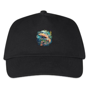 Lachse Lachs - Kinder Basecap - Schwarz - Vorne