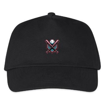 Baseball Baseball Bat - Kids’ Baseball Cap - black - Front