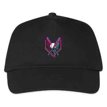 Baseball Baseball Bat - Kids’ Baseball Cap - black - Front