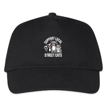 Support Local Street Cats Cool Style - Kinder Basecap - Schwarz - Vorne