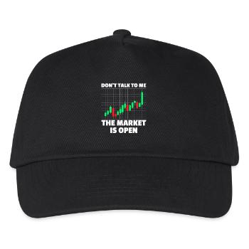 Don't talk to me Aktienmarkt Börse Trader - Kinder Basecap - Schwarz - Vorne