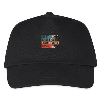 Funny Sports Announcer - Kids’ Baseball Cap - black - Front