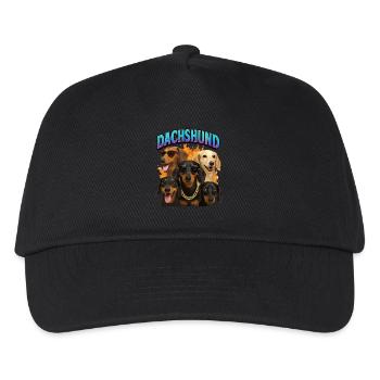 Dackel - Kinder Basecap - Schwarz - Vorne