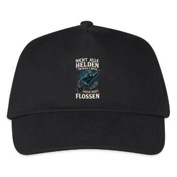 Nicht Alle Helden Tragen Capes Flossen Taucher - Kinder Basecap - Schwarz - Vorne