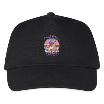 Chill Vibes Only Summer Beach Party Capybara - Kids’ Baseball Cap - black - Front